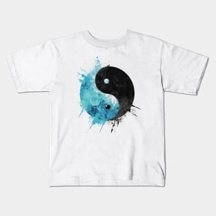 Yin Yang Splatter Design Kids T-Shirt